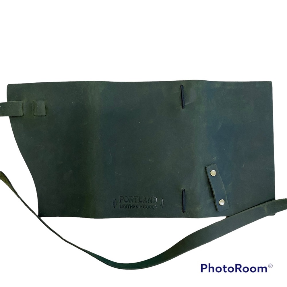 Portland Leather Goods Journal Mossy Green Brushed Leather Lined Pages New! - Picture 4 of 6